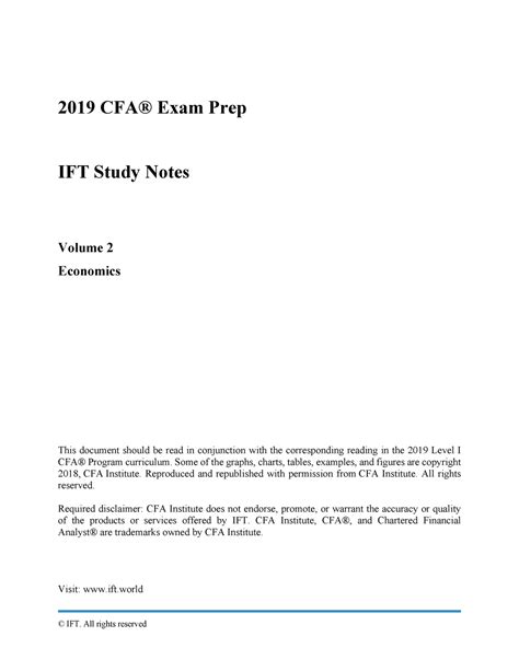 2018 CFA Exam Prep IFT High.